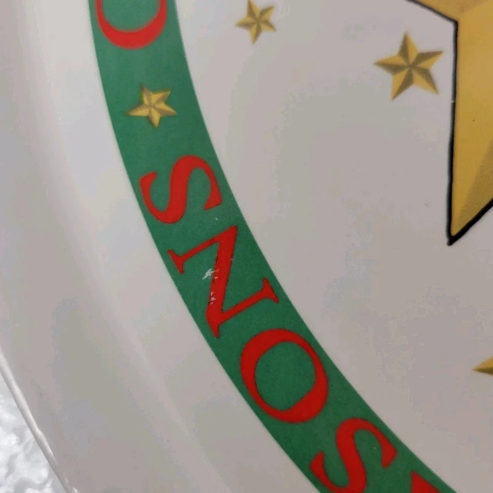 VTG 1994 Limited‎ Edition Japan Santa Seasons Greetings Stoneware Christmas Tray